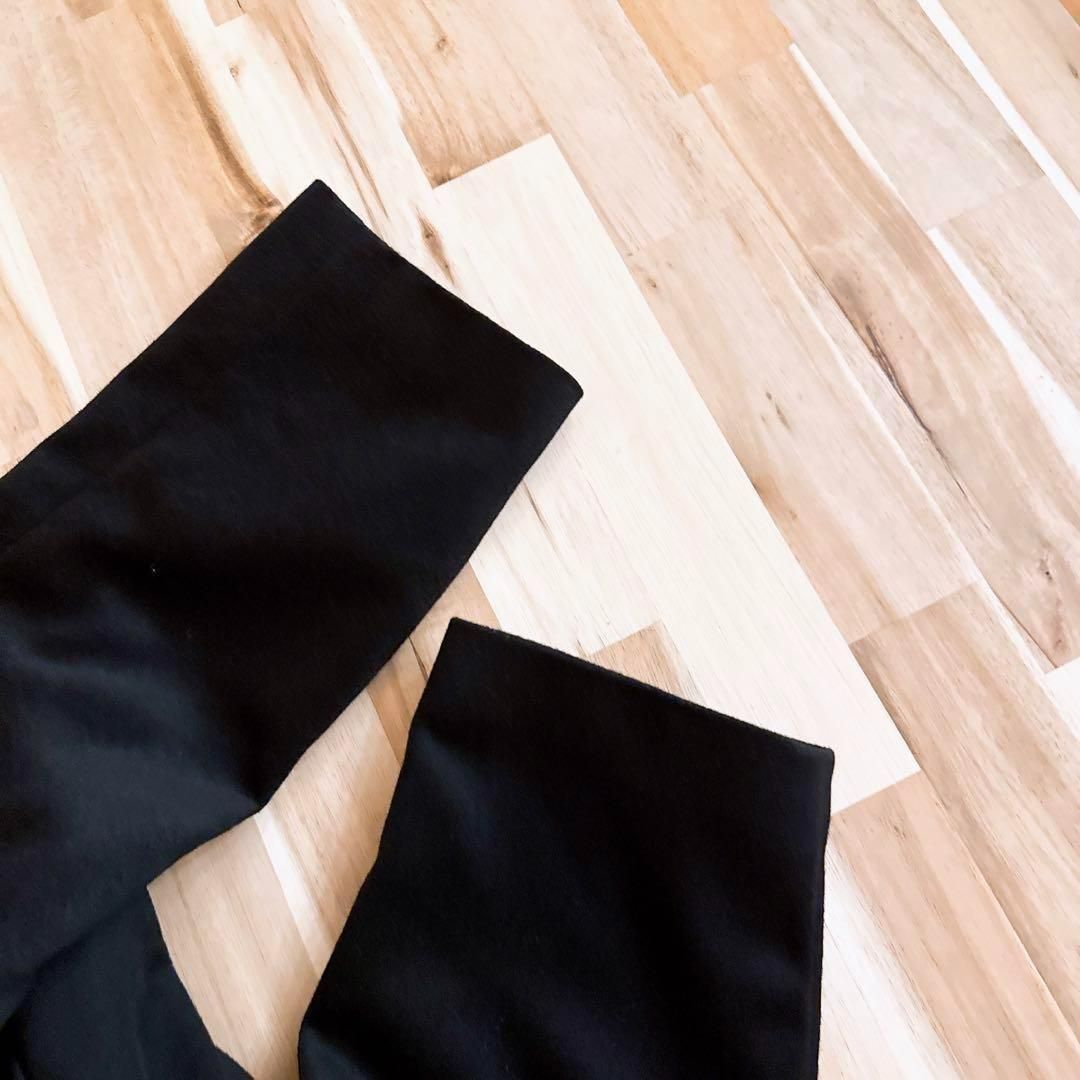 ノーブランド】キュプラ ライニング カシミヤ コート カシミア 黒ブラック 