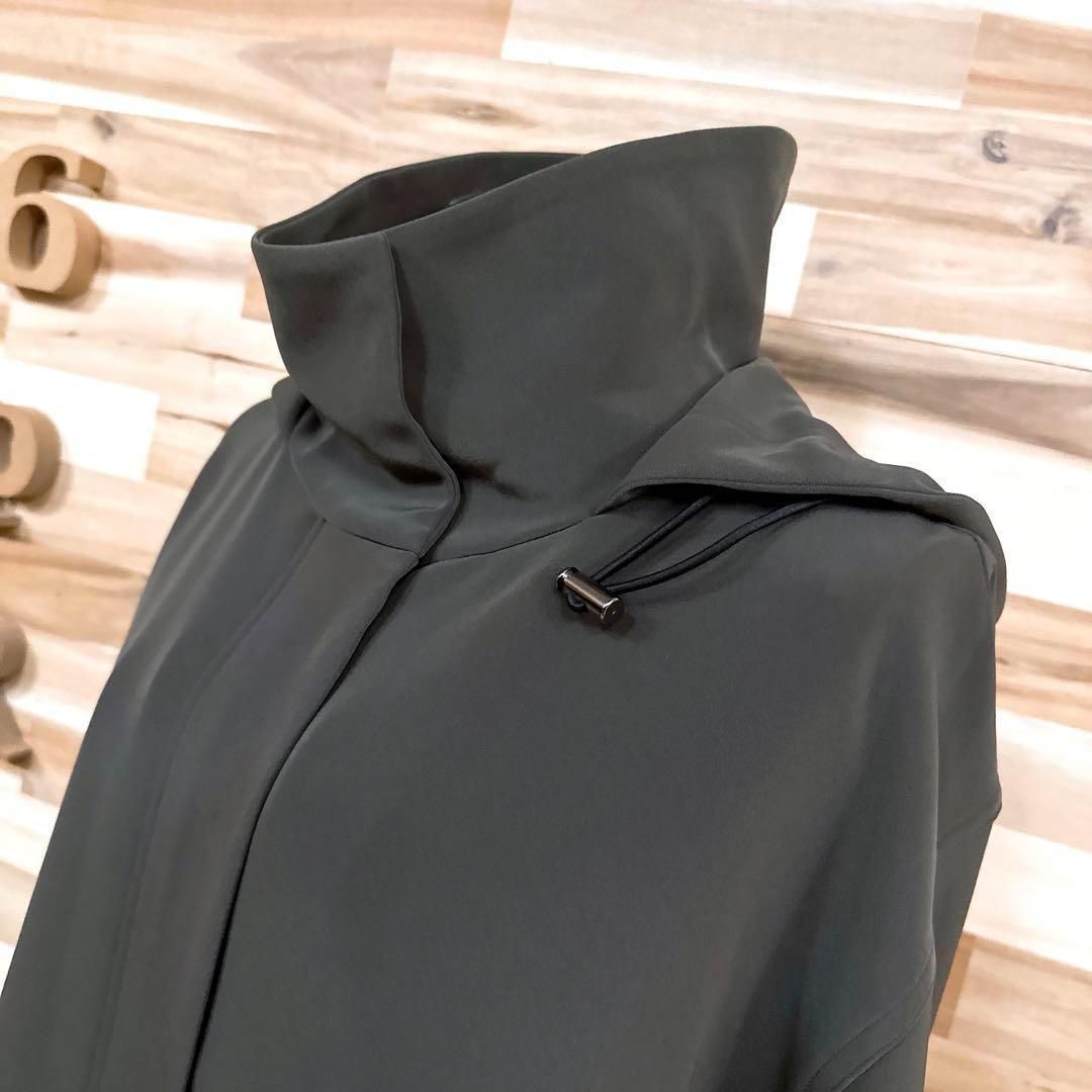 セオリー オーバーサイズ ミリタリー モッズ コート S カーキ×オリーブ