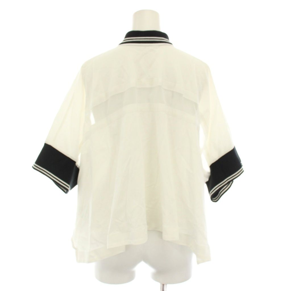 【完売品】sacai ポロシャツブラック　21-05482 wine-king_7777100000100079