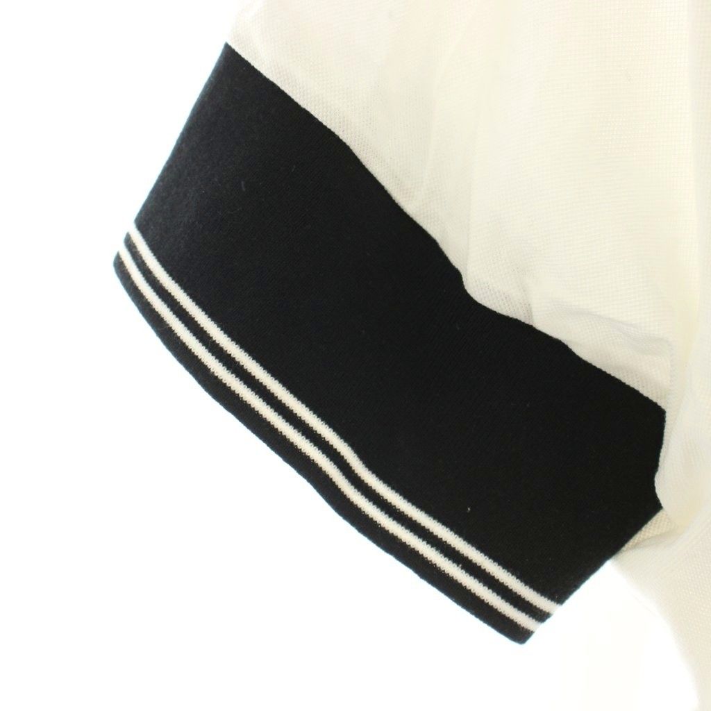 サカイ sacai ポロシャツ 五分袖 ワンポイント刺繍 1 白 ホワイト 黒