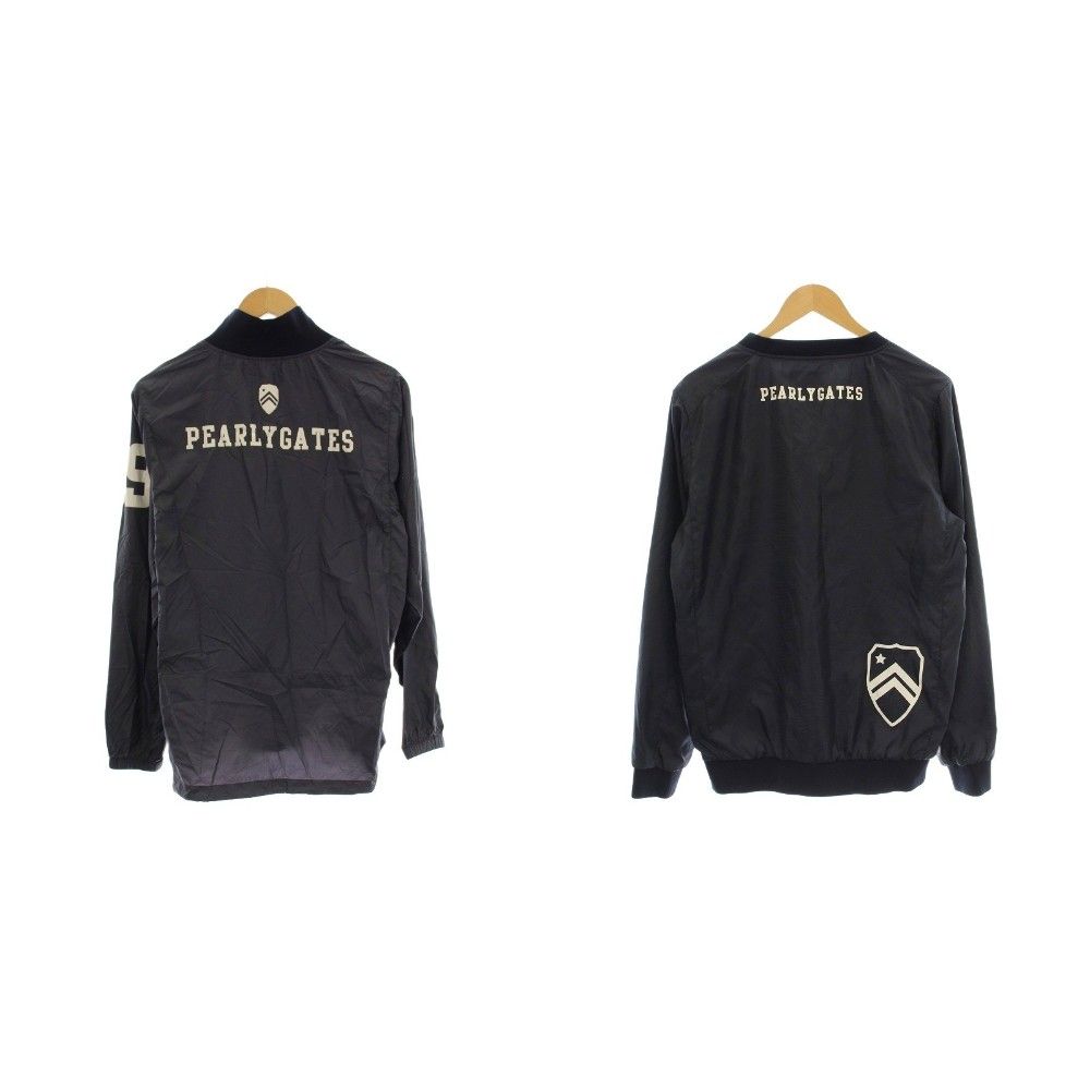 パーリーゲイツ PEARLY GATES ゴルフウェア ナイロンジャケット セット Vネック 長袖 4 ネイビー 紺 053-221103 G