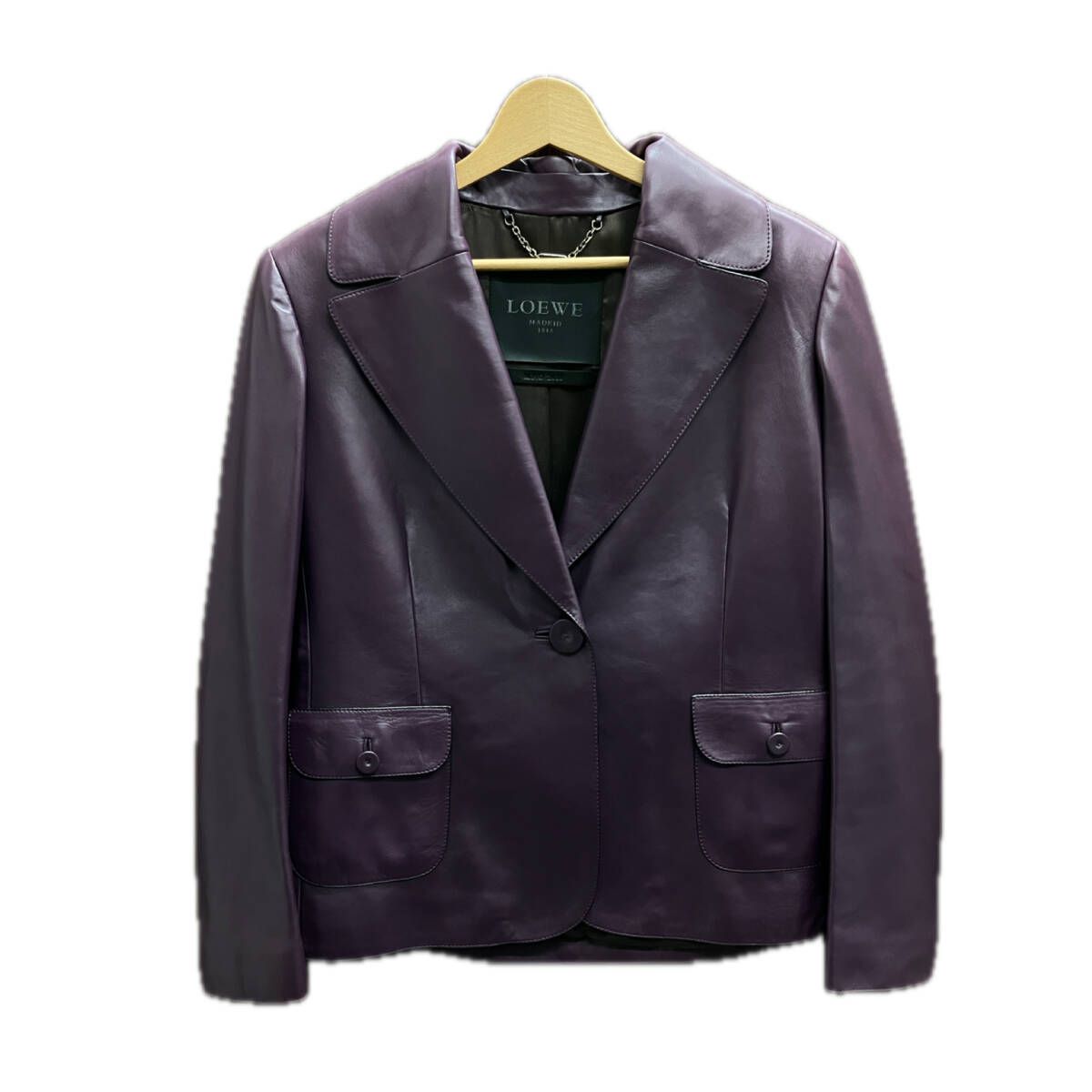 LOEWE ロエベ ラムスキン ジャケット サイズ42 パープル