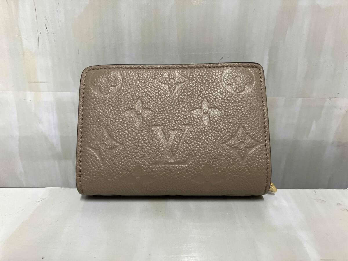 LOUIS VUITTON モノグラム アンプラント ポルトフォイユ ク トゥルトレ-ル 二つ折り財布 ベージュ