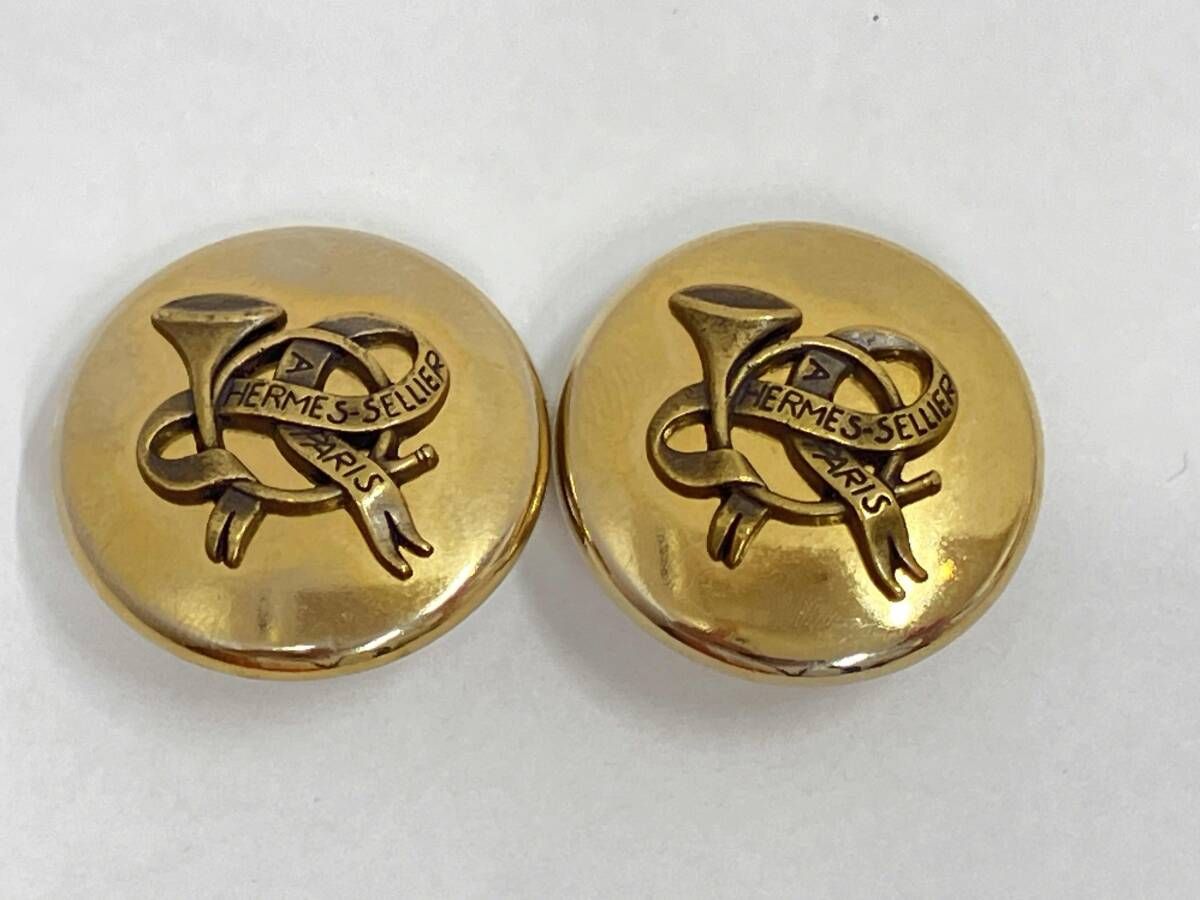 HERMES エルメス イヤリング ホルン 箱有り