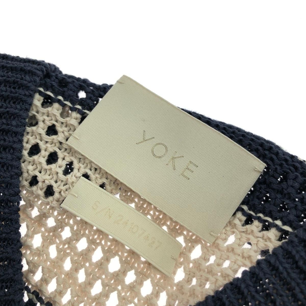 YOKE ヨーク ヨーク/メッシュニットベスト サイズ:2 BORDER MESH KNIT