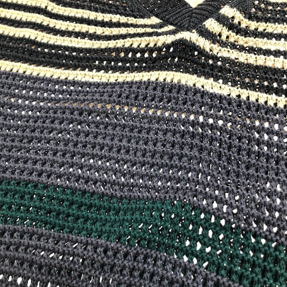 YOKE ヨーク ヨーク/メッシュニットベスト サイズ:2 BORDER MESH KNIT
