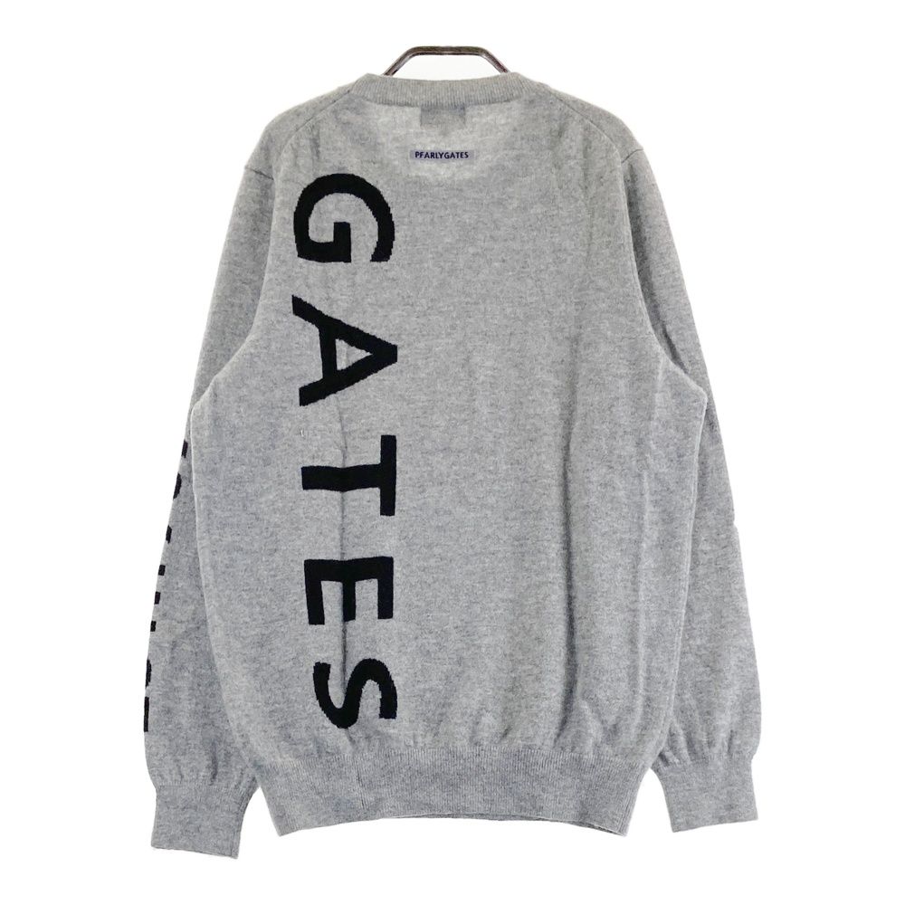 サイズ 6 PEARLY GATES パーリーゲイツ ニットセーター カシミヤ グレー系 ゴルフウェア メンズ ストスト
