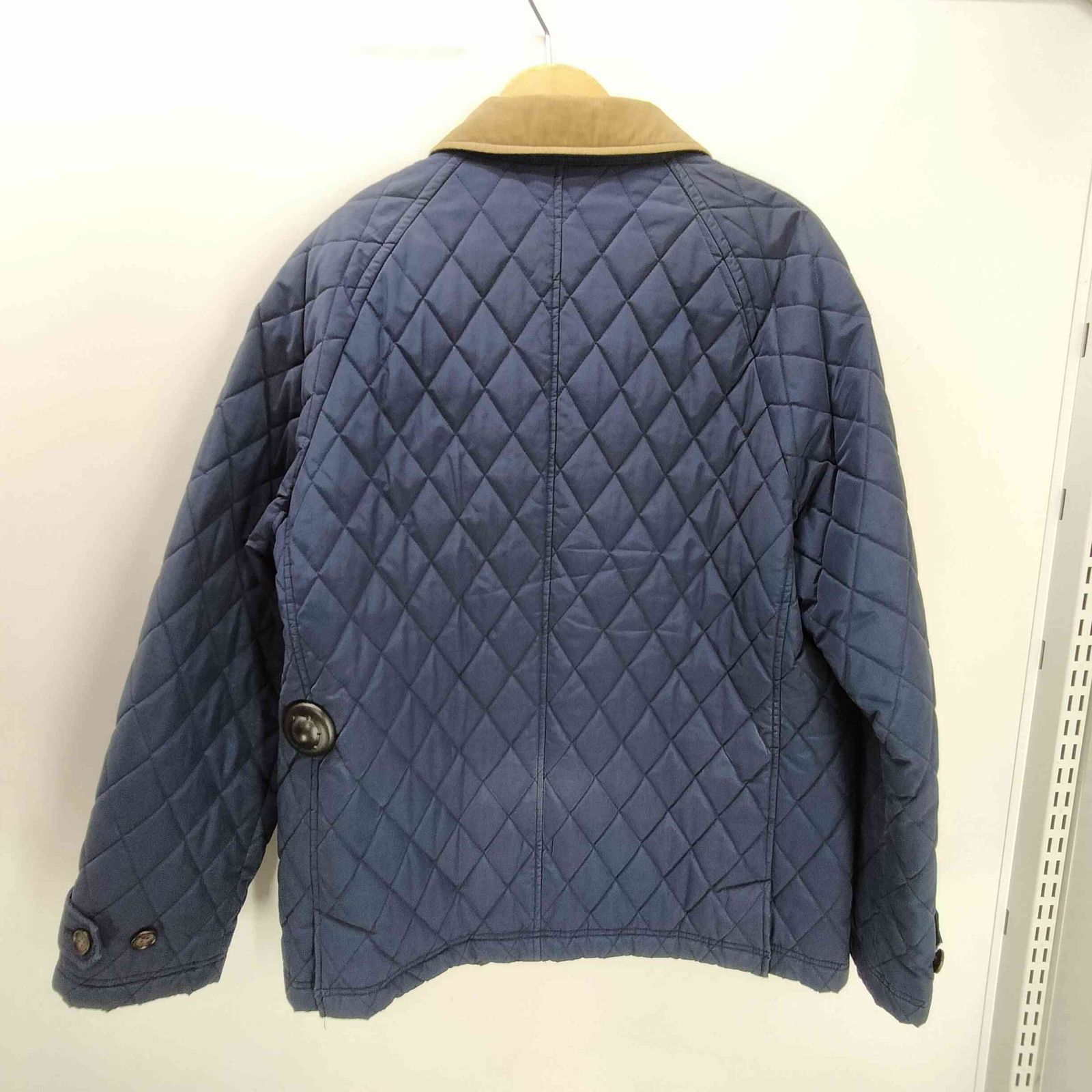 フレッドペリー FRED PERRY Quilting Jacket ロゴ 刺繍 襟コーデュロイ キルティング ジャケット メンズ import L