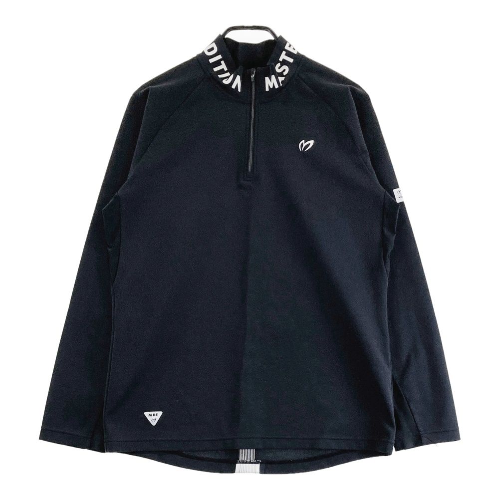 サイズ 5 MASTER BUNNY EDITION マスターバニーエディション 袖ロゴ ハイネック長袖Tシャツ ブラック系 240101561457 ゴルフウェア メンズ ストスト