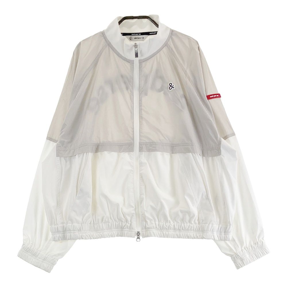 サイズ：LL AND PER SE アンパスィ ジップジャケット ホワイト系