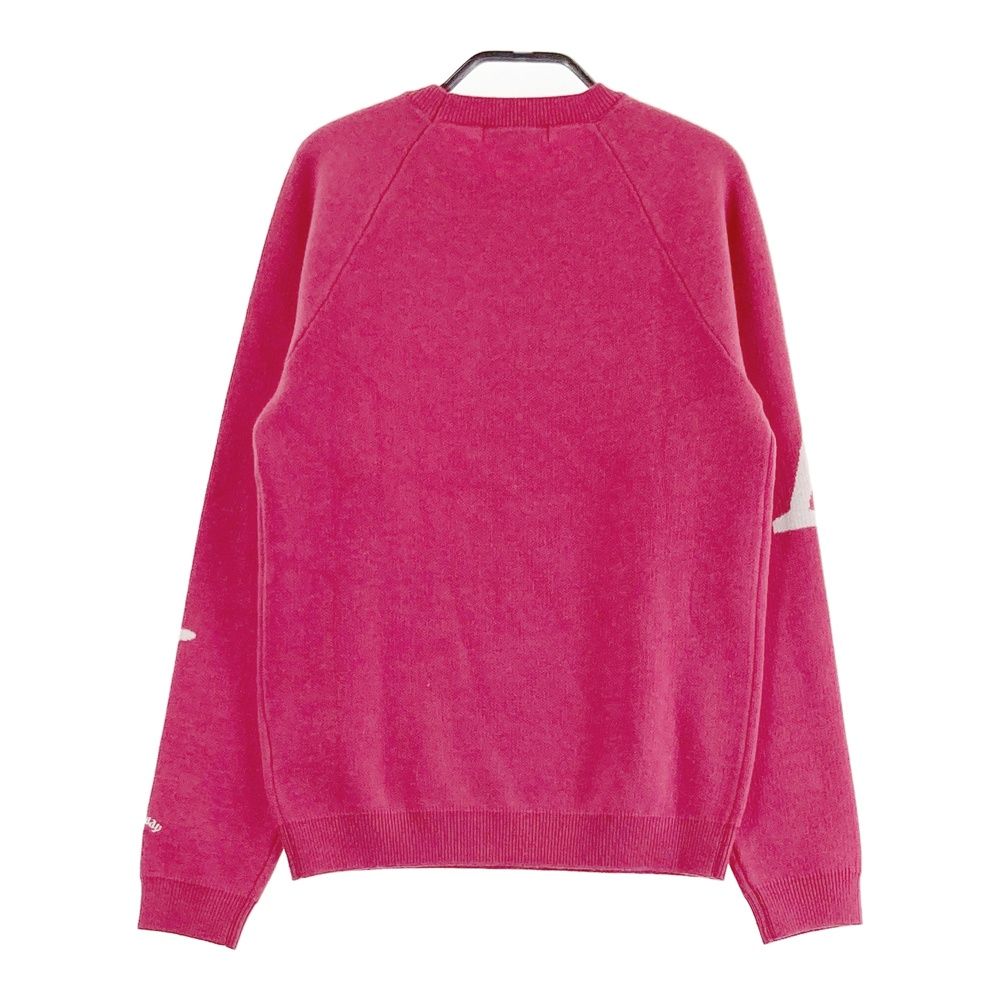 サイズ S キャロウェイ 長袖 ニットセーター ロゴ総柄 ピンク系 ゴルフウェア レディース ストスト