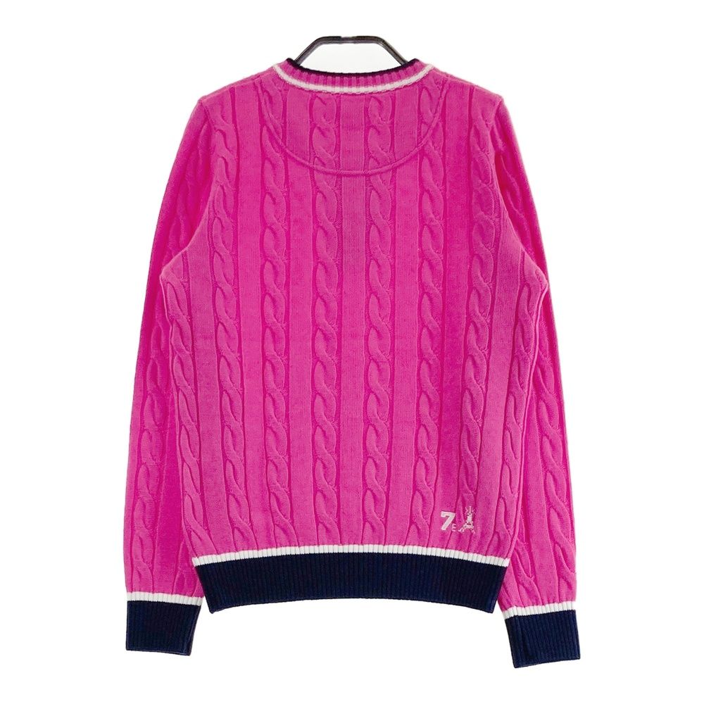 サイズ S キャロウェイ Vネック 長袖 ニットセーター ピンク系 ゴルフウェア レディース ストスト