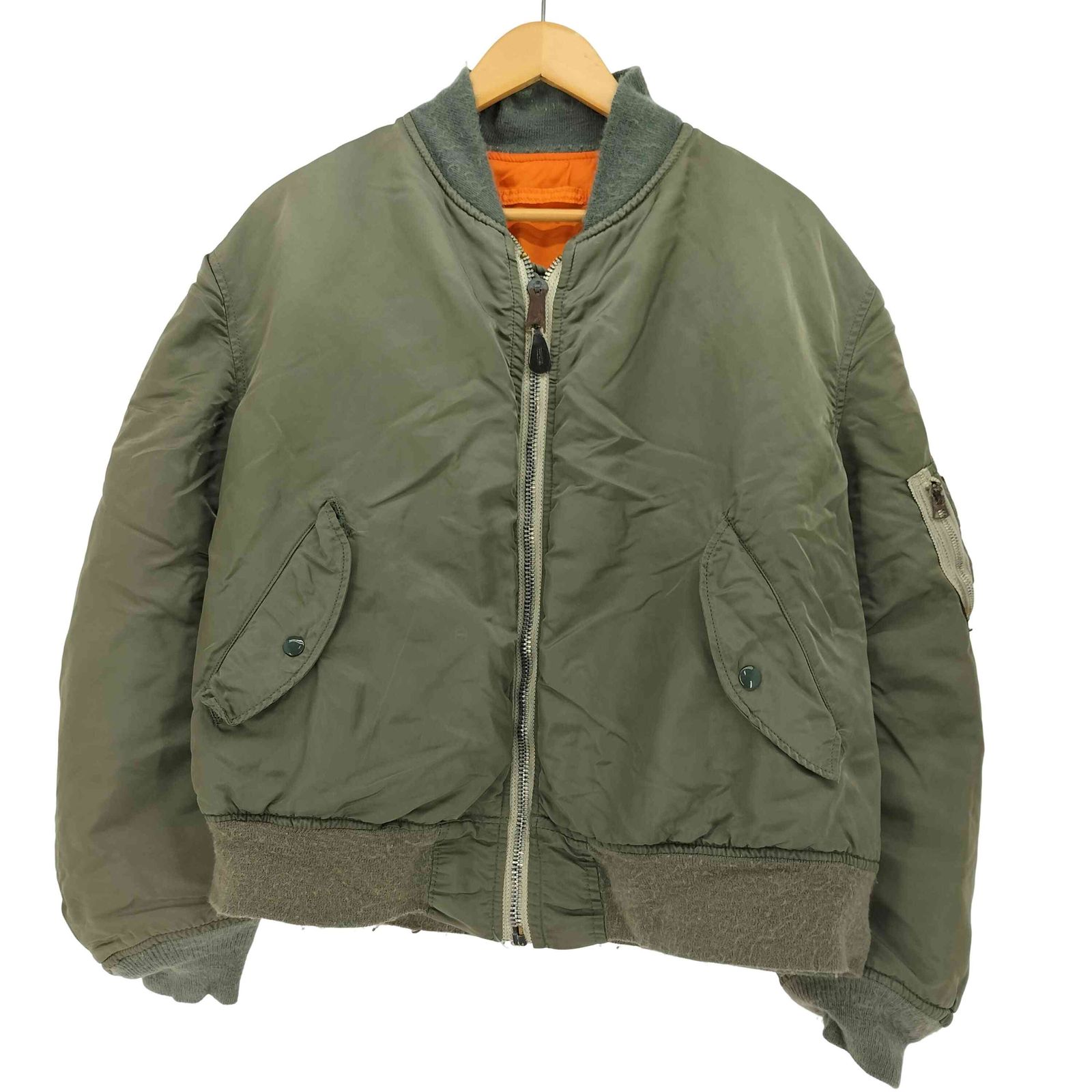 アルファインダストリーズ ALPHA INDUSTRIES 80-90S MA-1 ミリタリー ボンバー ジャケット メンズ import XL