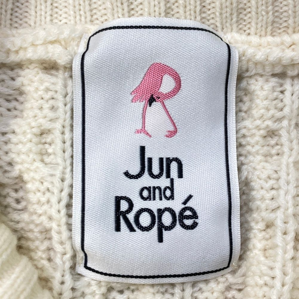 サイズ：M JUN&ROPE ジュン アンド ロペ ショールカラーニットセーター