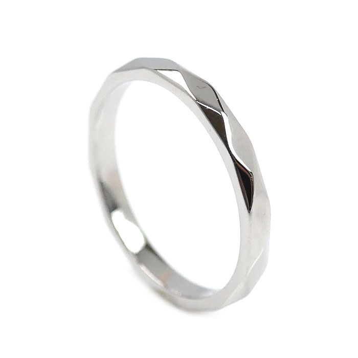 Boucheron ブシュロン Pt 950プラチナ ファセット スモール リング 指輪 7号 47 2.3 g レディース