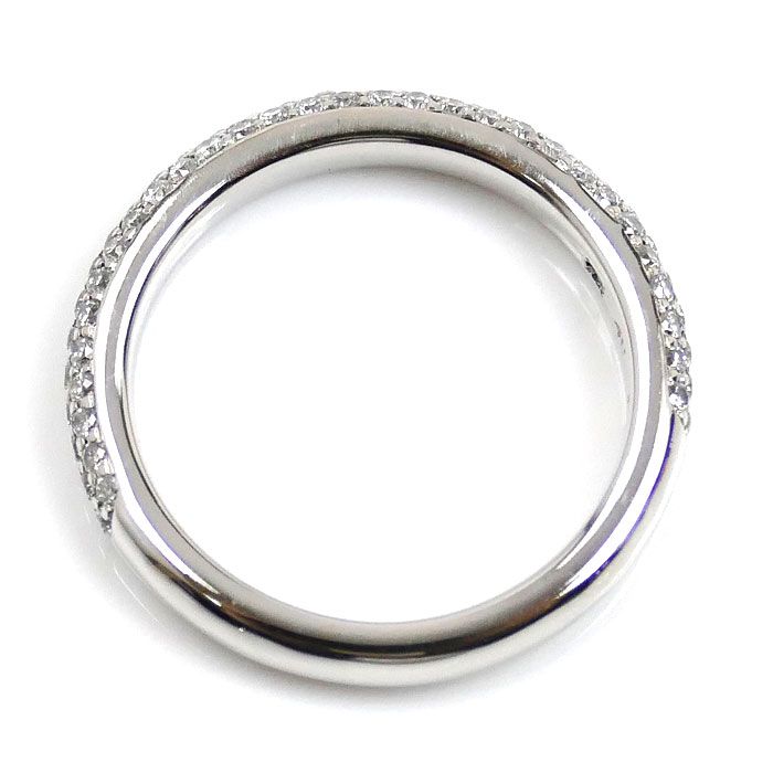 4℃ ヨンドシー Pt950プラチナ ハーフエタニティ ダイヤ リング・指輪