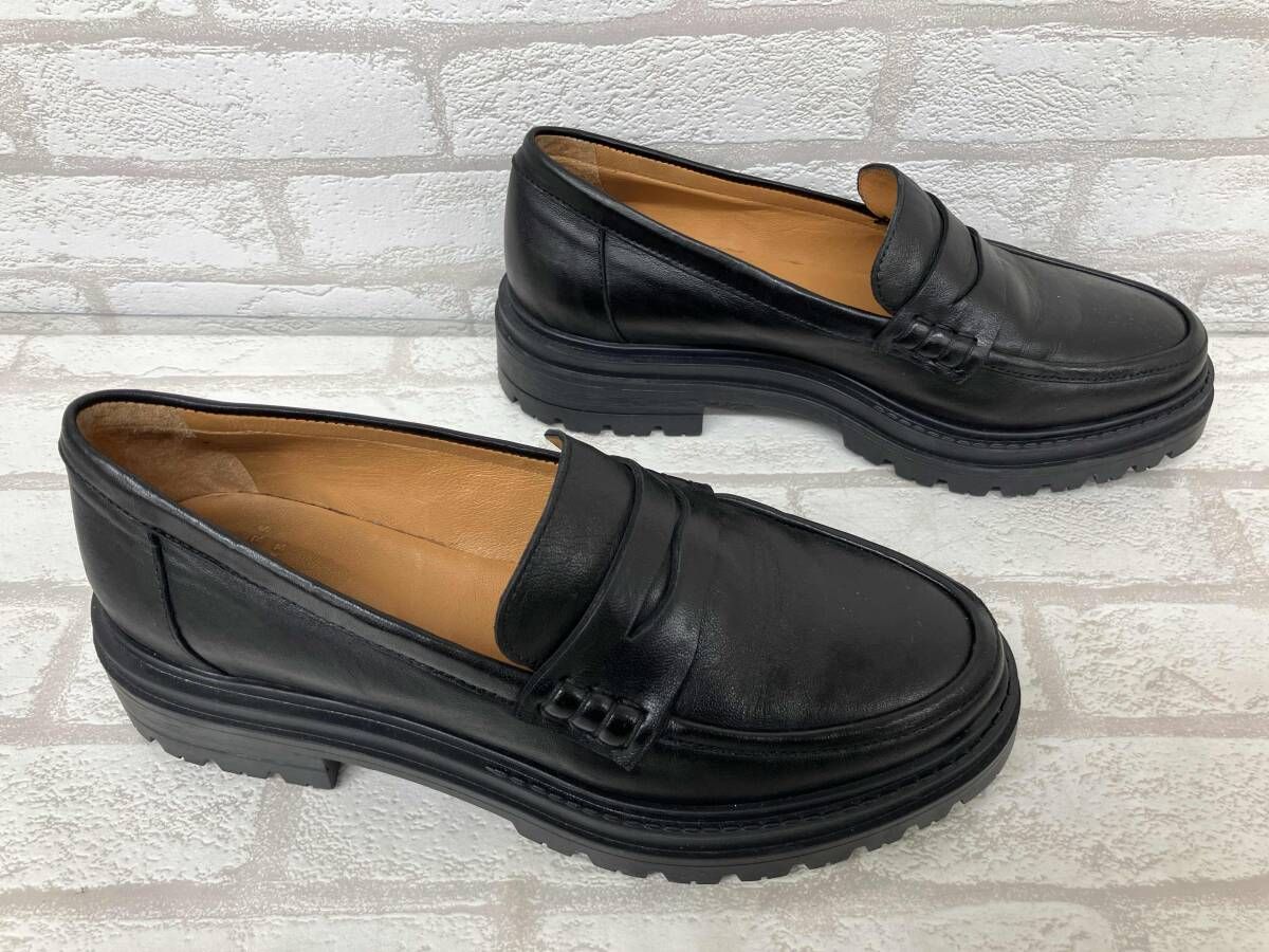 SEZANE セザンヌ コインローファー ブラック レザー レディース サイズ