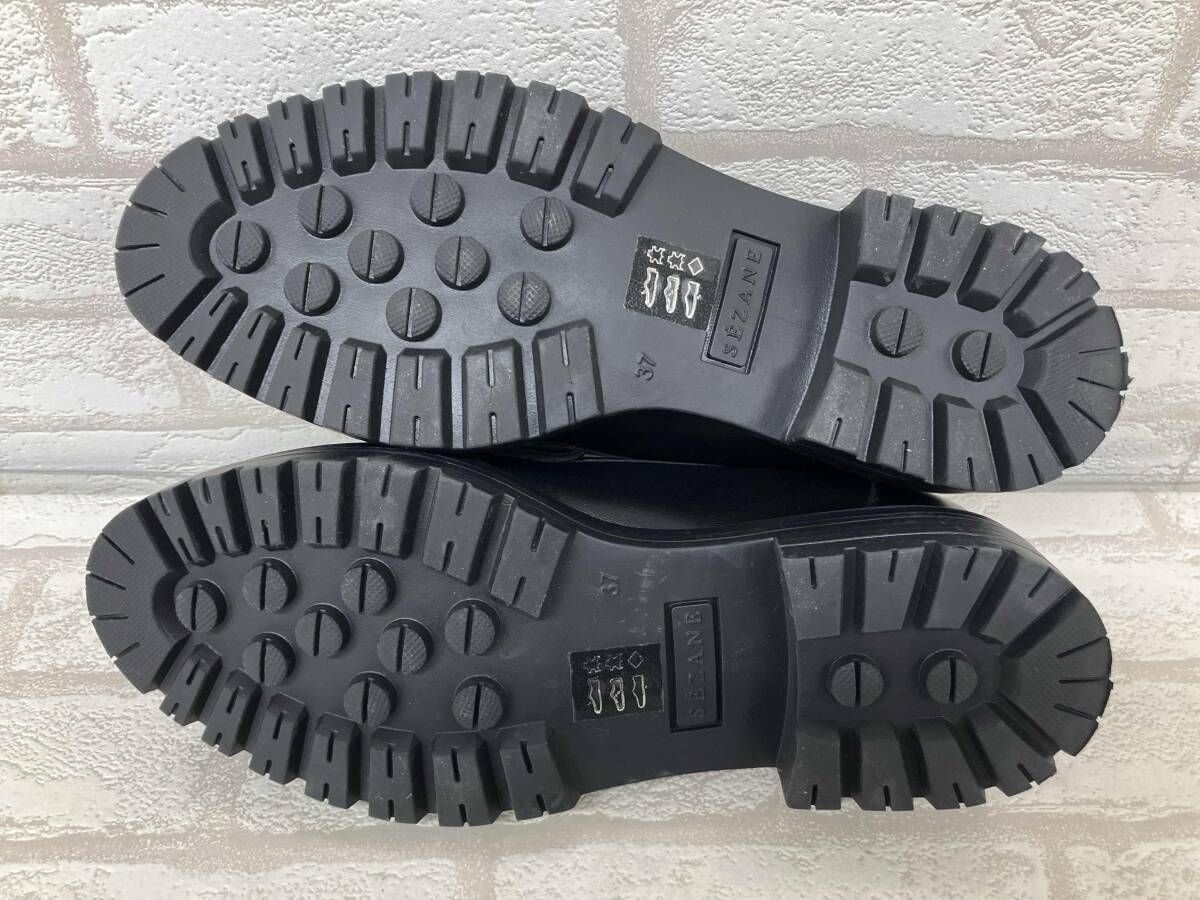  SEZANE セザンヌ コインローファー ブラック レザー レディース サイズ37 その他 靴