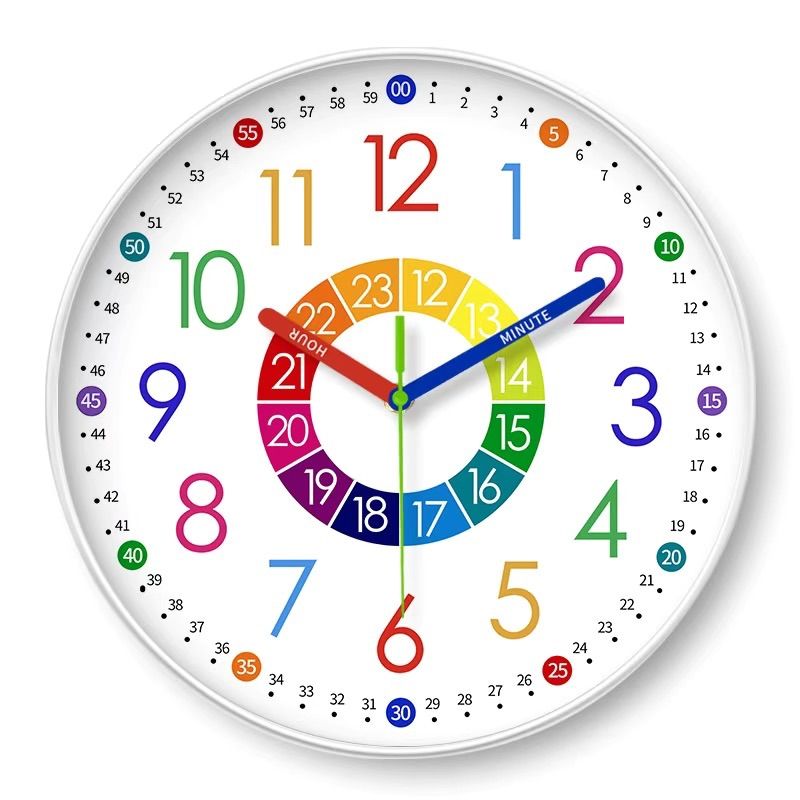 知育時計 子供 学習時計 壁掛け 24時間表示 スタディクロック 知育時計 子供 学習時計 壁掛け 24時間表示 スタディクロック