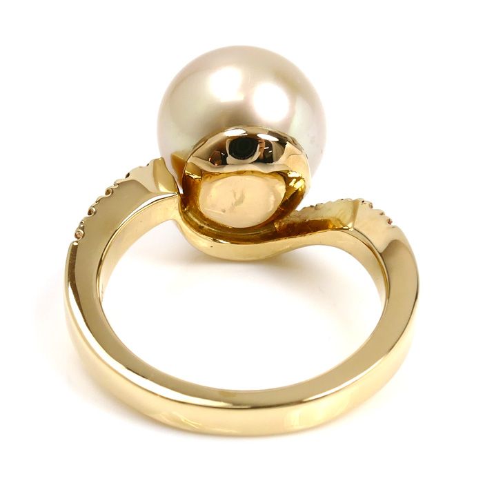 K18YG南洋ゴールドパールリング　 新品未使用品 K18YG イエローゴールド パール リング・指輪 南洋パール約11.3mm