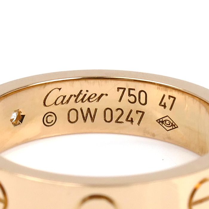  CARTIER カルティエ K 18 PG ピンクゴールド ミニラブ 1 P ダイヤ リング 指輪 ダイヤモンド 7号 47 4.1 g レディース その他 アクセサリー
