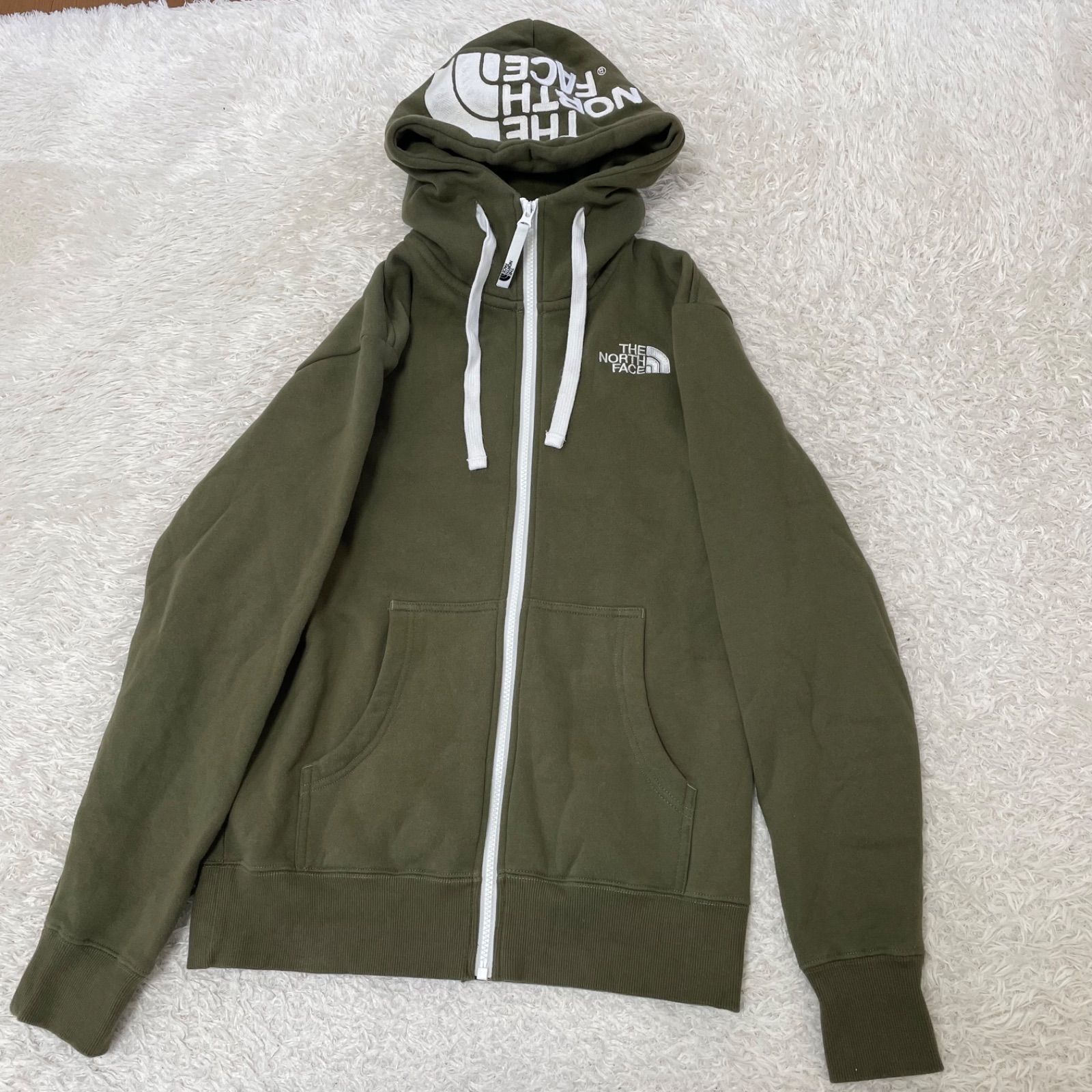 大人気THE NORTH FACE リアビューフルジップフーディ カーキ XS - メルカリ