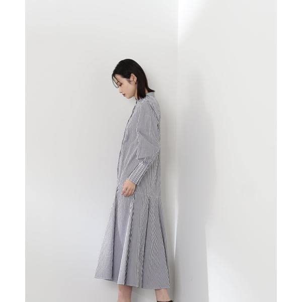 カジュアルドレス ペプラムシャツワンピース