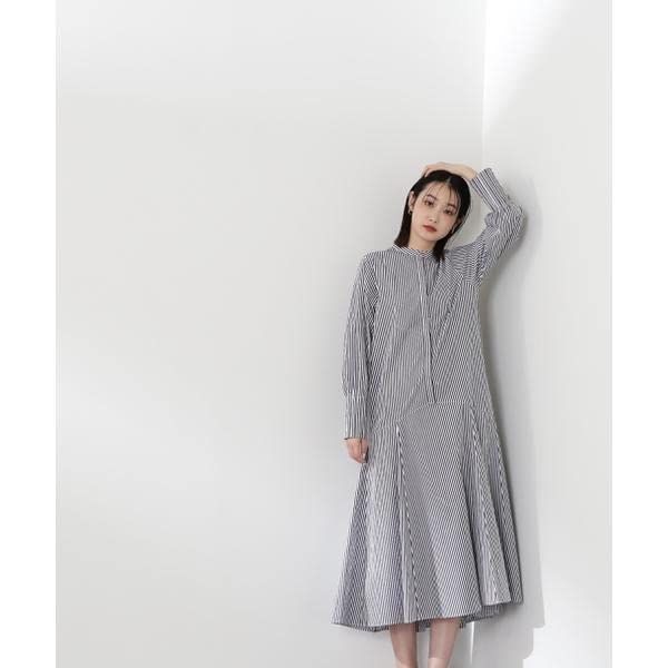 カジュアルドレス ペプラムシャツワンピース