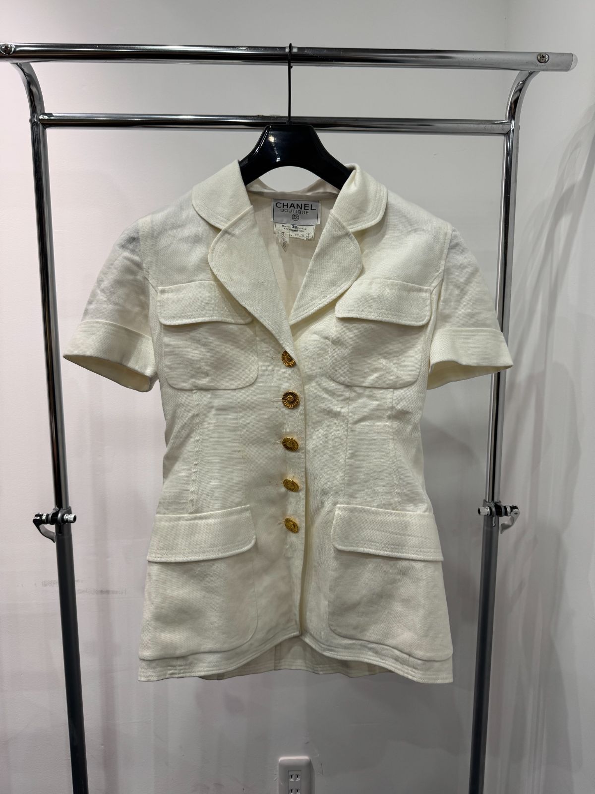 CHANEL シャネル リネン スカートセットアップ サイズ38