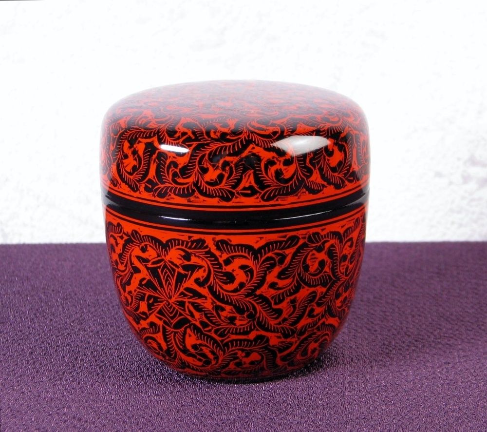 讃岐 蒟醤塗 中棗 高さ：7cm 共箱 美品 茶道具/25k028 - メルカリ