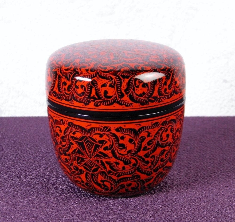 讃岐 蒟醤塗 中棗 高さ：7cm 共箱 美品 茶道具/25k028 - メルカリ