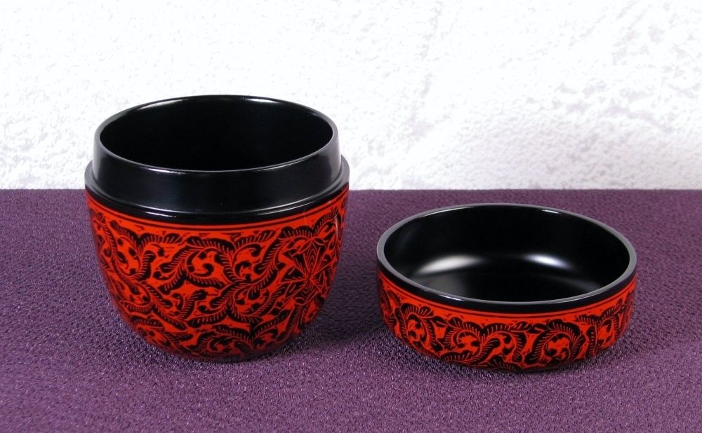 讃岐 蒟醤塗 中棗 高さ：7cm 共箱 美品 茶道具/25k028 - メルカリ