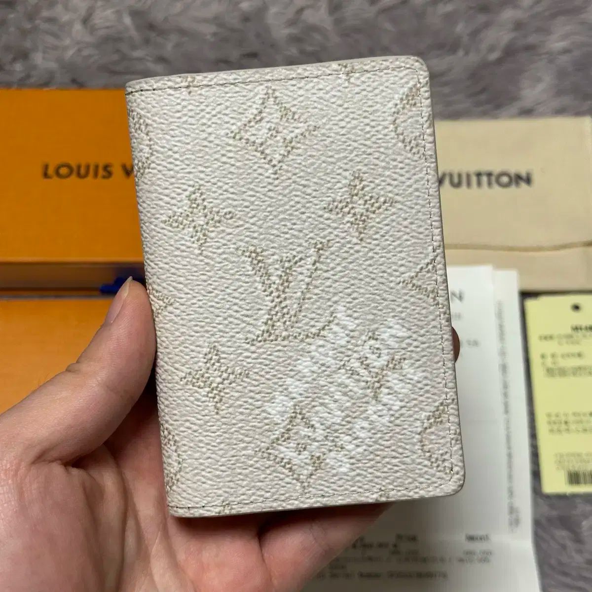 フルセット Louis Vuitton ルイヴィトン エクリプス ヘリテージ オーガナイザー カードウォレット ベージュ