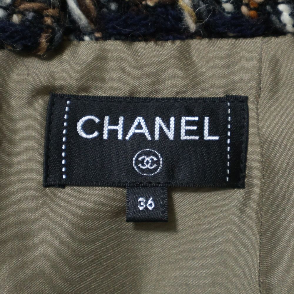 シャネル　ミニスカート　36 CHANEL】【2008年秋冬】【ココマーク】【イタリア製】【ボトムス