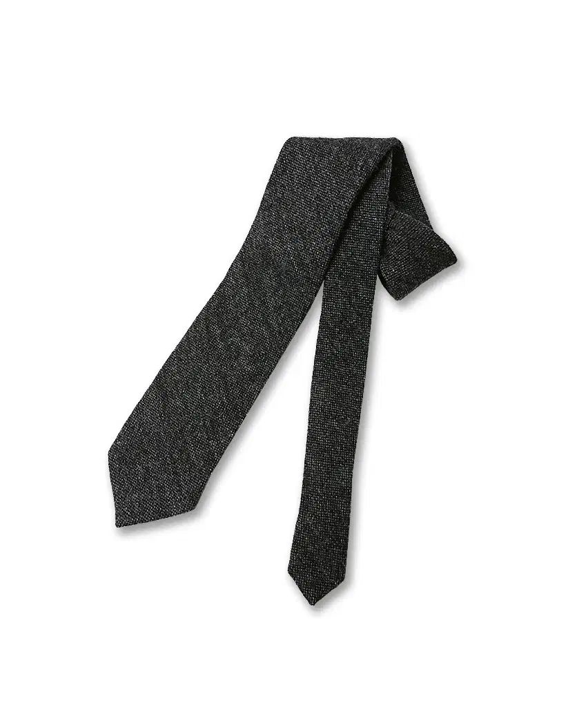ザ スーツカンパニー チャコール ウール タイ