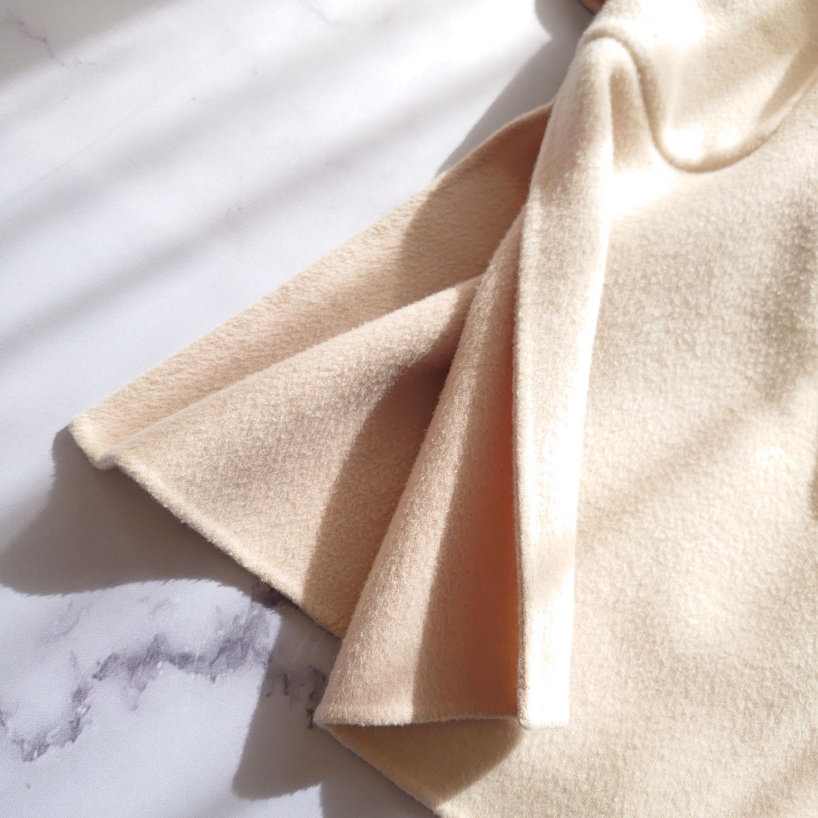 ロペ リバーシブル ダブルフェイスリバー ベルテッドコート アイボリー