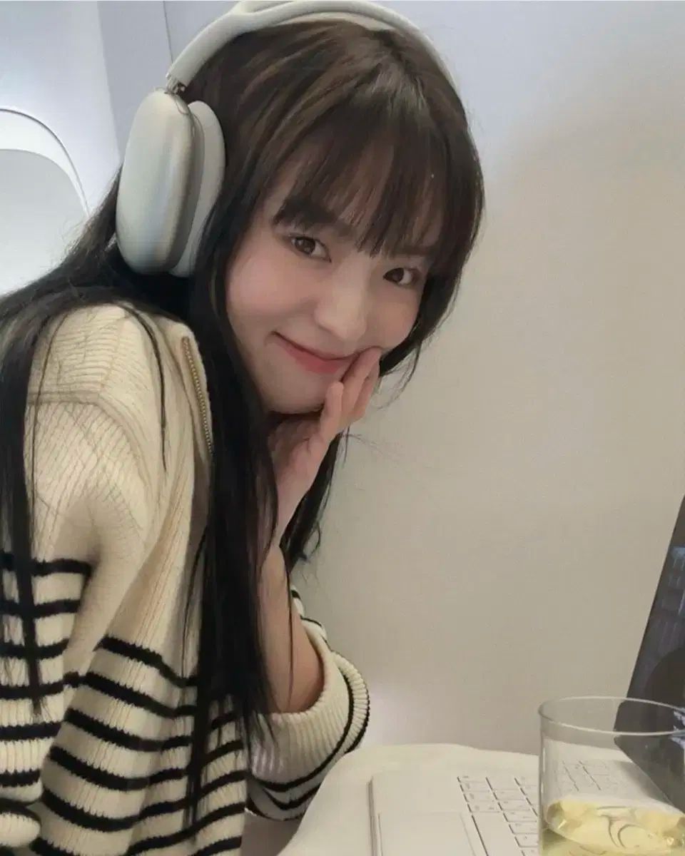 ゲッド ストライプ ジップアップ ニット アイボリー s