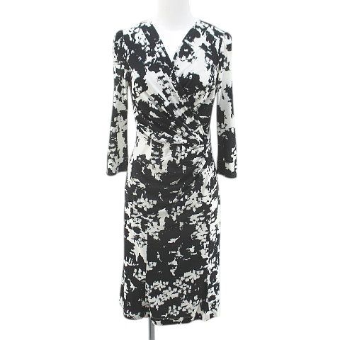 ケイミー Kay me 七分袖 膝丈 フレアワンピース ワンピース 7 黒系