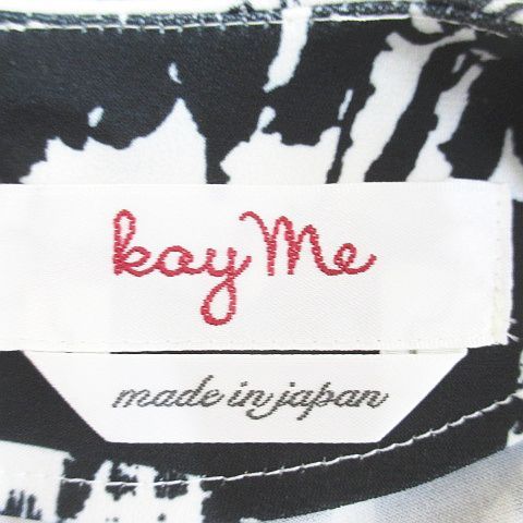 ケイミー Kay me 七分袖 膝丈 フレアワンピース ワンピース 7 黒系