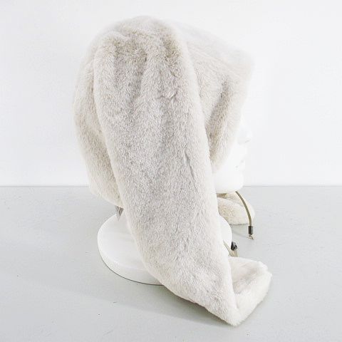  カシラ CA 4 LA FUR LAPIN ファーキャップ 帽子 うさぎ耳 ONESIZE 白系 ホワイト あご紐 無地 その他 帽子