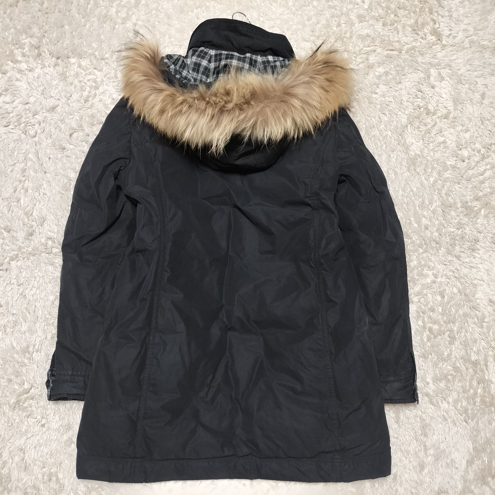 美品 バーバリーロンドン 3wayダウンコート ノバチェック ラクーンファー 黒 美品 バーバリーロンドン ダウンジャケット ラクーンファー ノバ