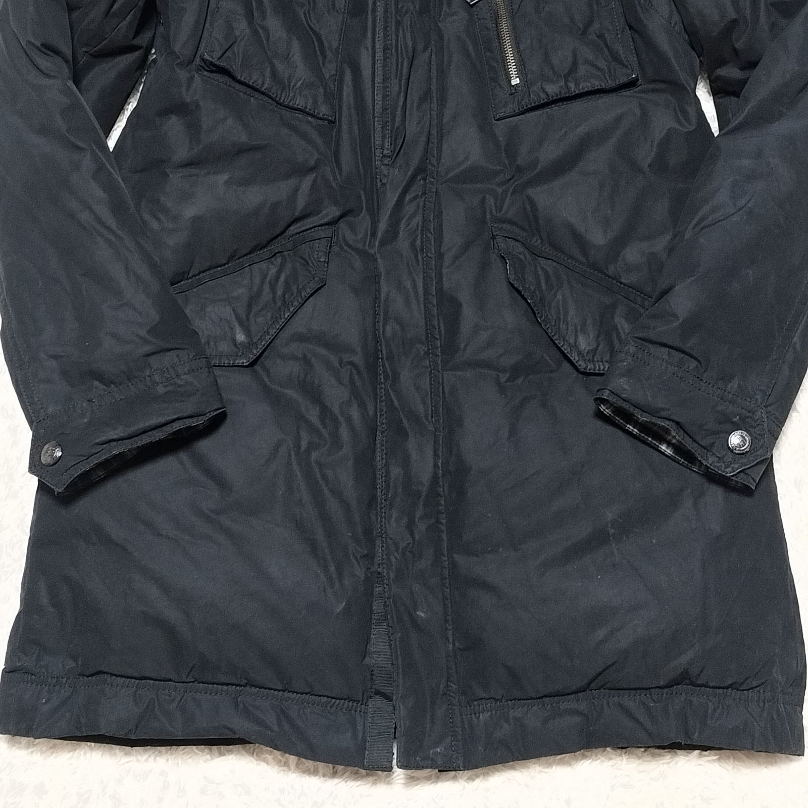 BURBERRY BLACK LABEL 3way ラクーンファー ダウンコート Lサイズ