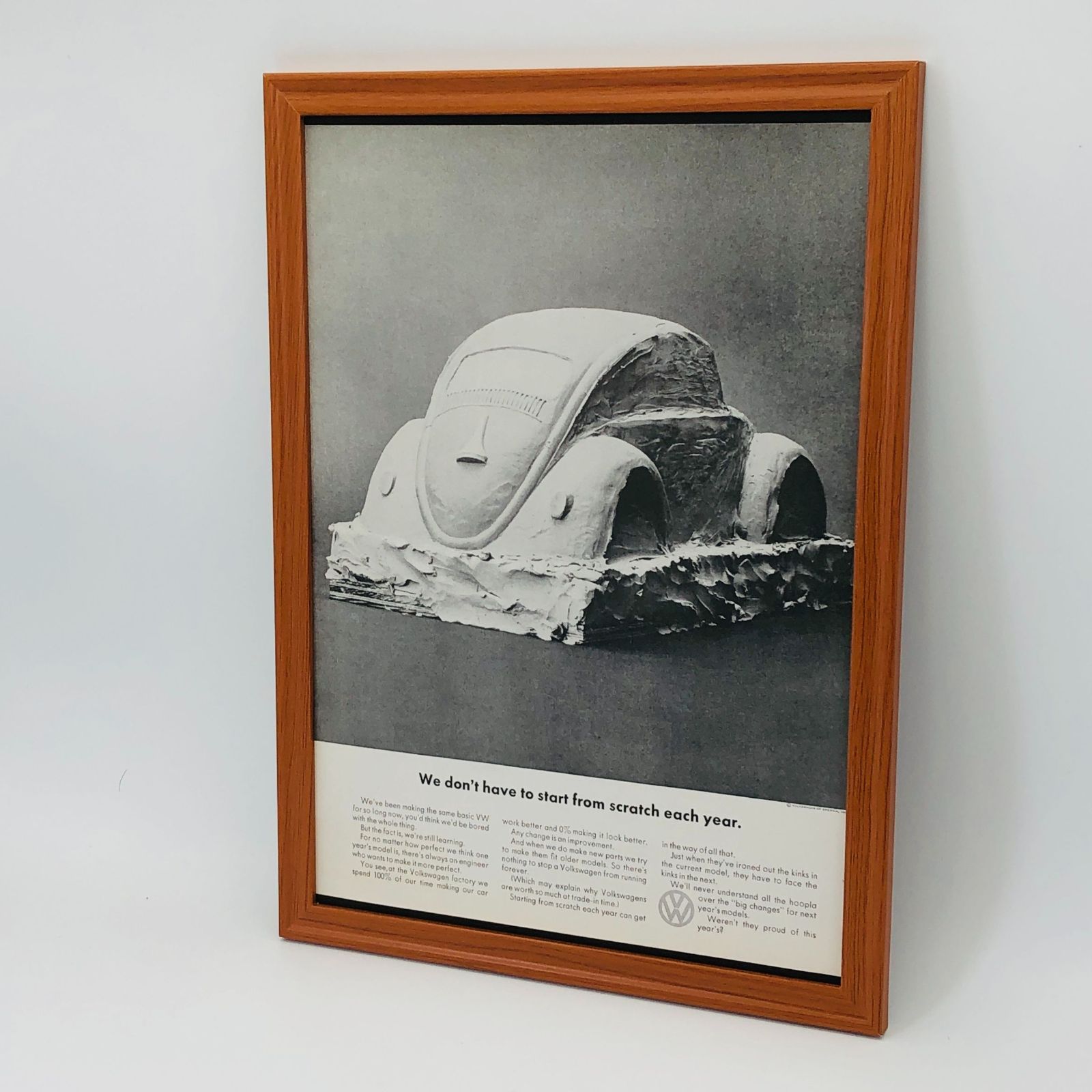 VW フォルクスワーゲン　ビンテージ　雑誌広告 フォルクスワーゲン 1960年代 アメリカ ヴィンテージ 雑誌 広告 額付