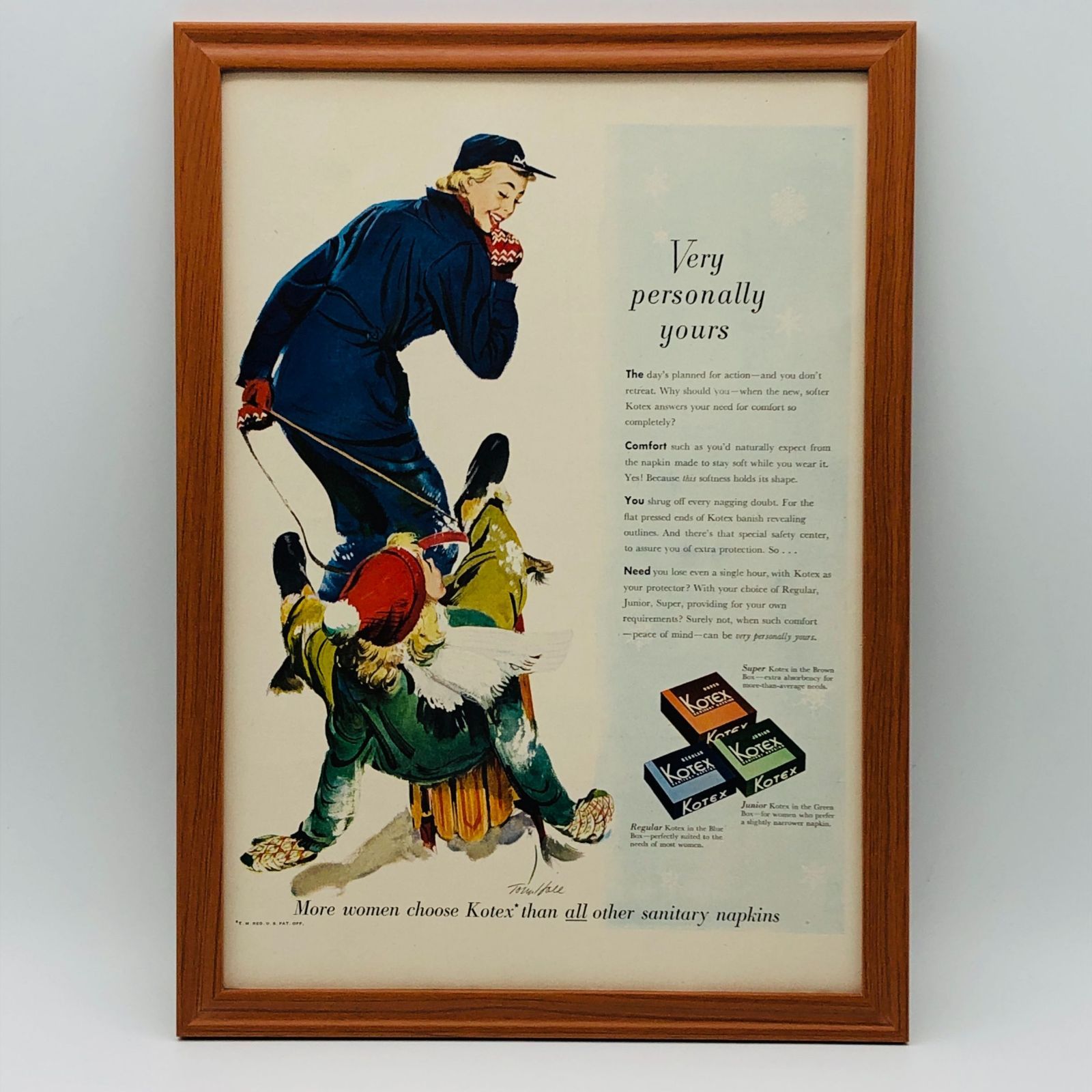 ビンテージ 広告 ポスター 『 コーテックス レトロ 昭和 (Kotex