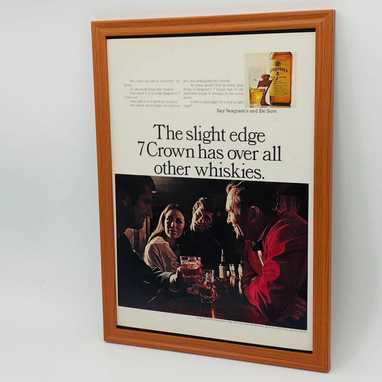 ビンテージ 広告 ポスター 『 セブン クラウンウィスキー レトロ 昭和