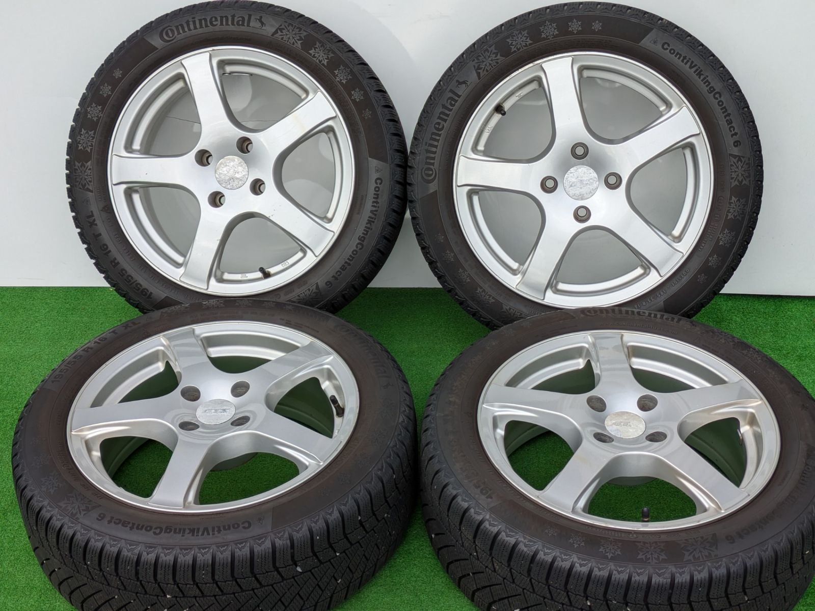 □プジョー208外し 16インチアルミホイール4本 16×6.5J 108×4H ＋27