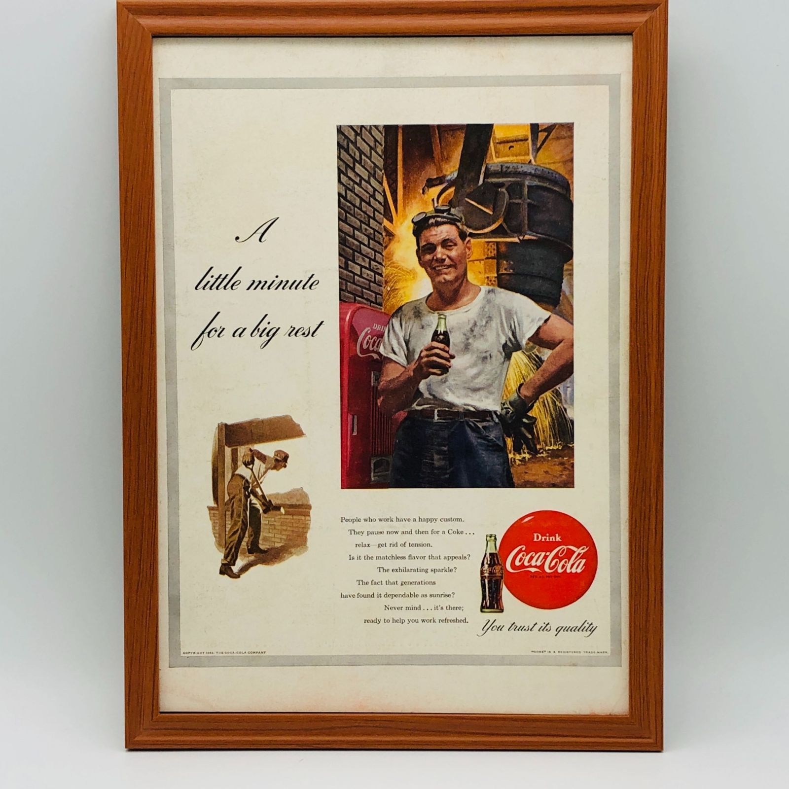 ブラック】 ? 70年前のコカコーラ1950s CocaCola広告＊vintageオリジナル
