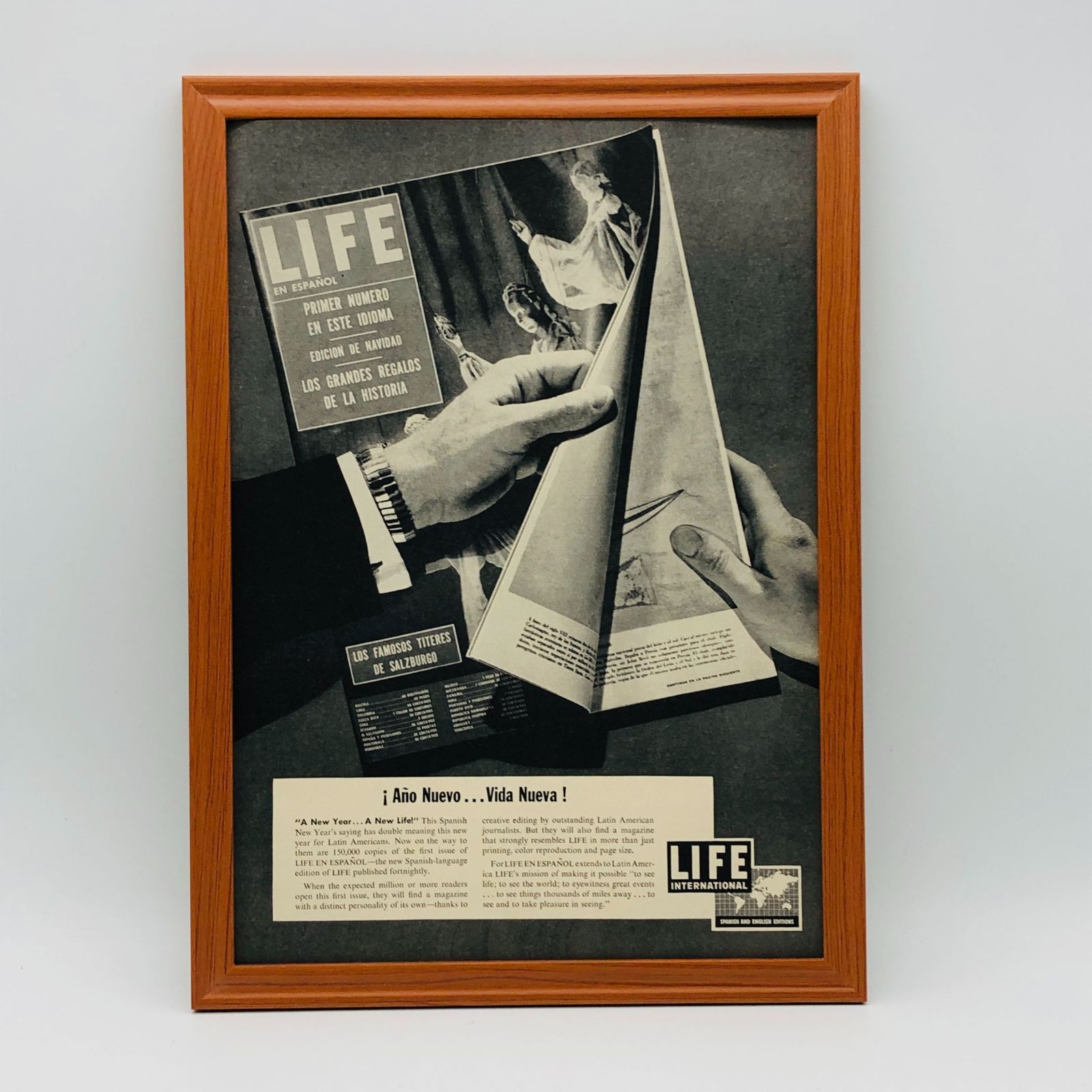 ビンテージ 広告 ポスター 『 LIFE 雑誌 広告 』 1950's 額付