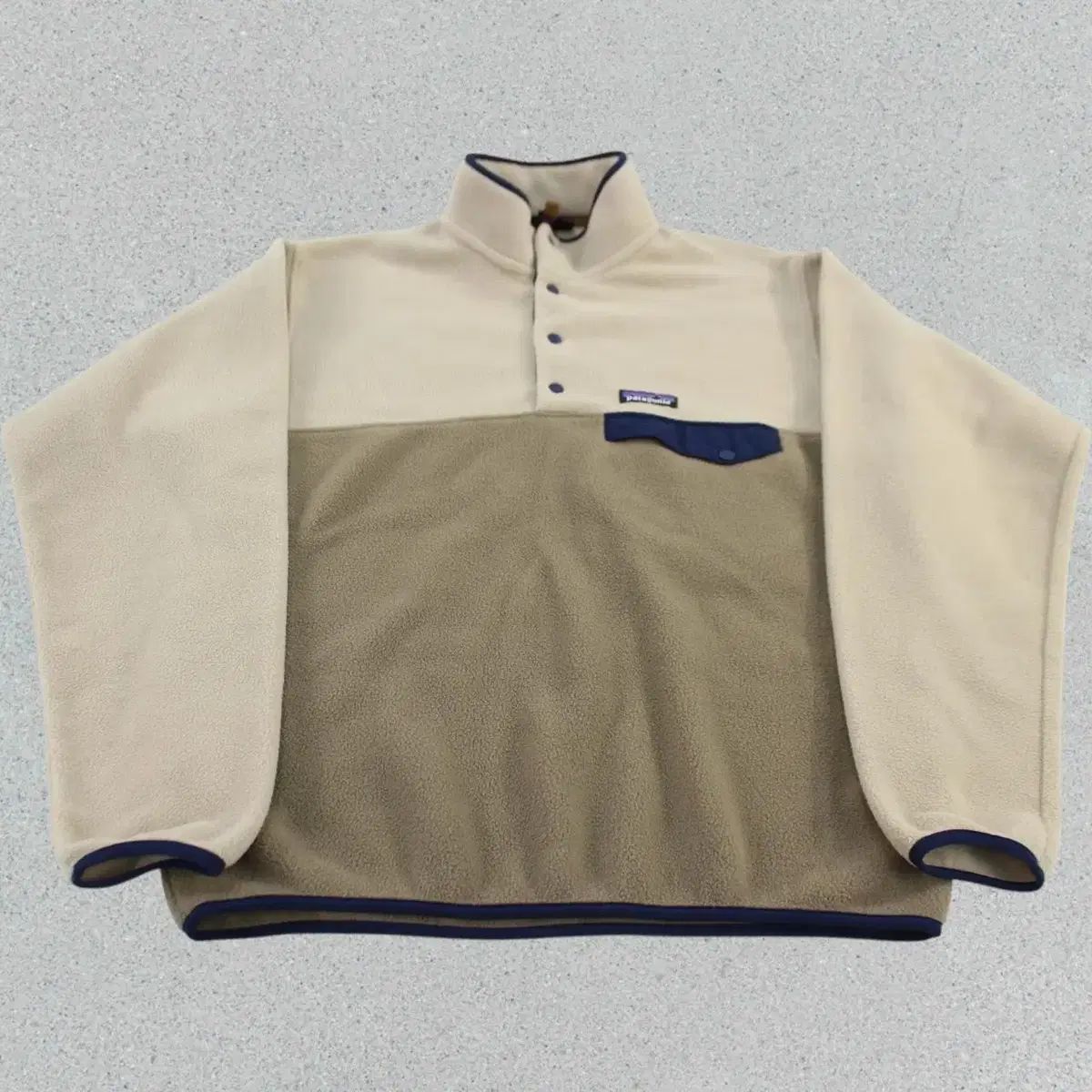 15FW パタゴニア Classic Synchilla スナップT フリース プルオーバー ベージュ カーキ