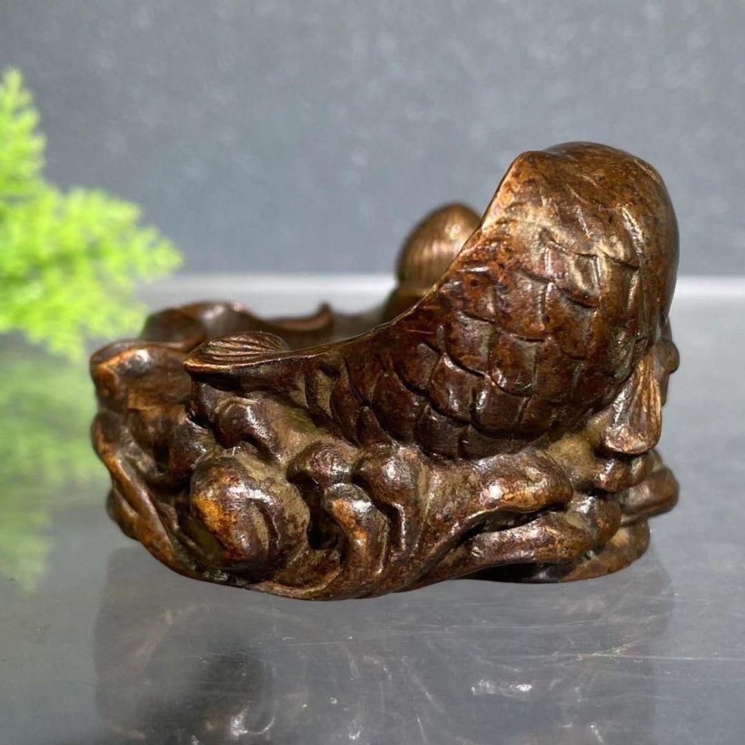 銅製 竜戯珠の灰皿 書道具 文房具 装飾品 工芸品 美術品 竜盤 銅製 書道具 文房具 現代工芸品 美術品 置物 - メルカリ